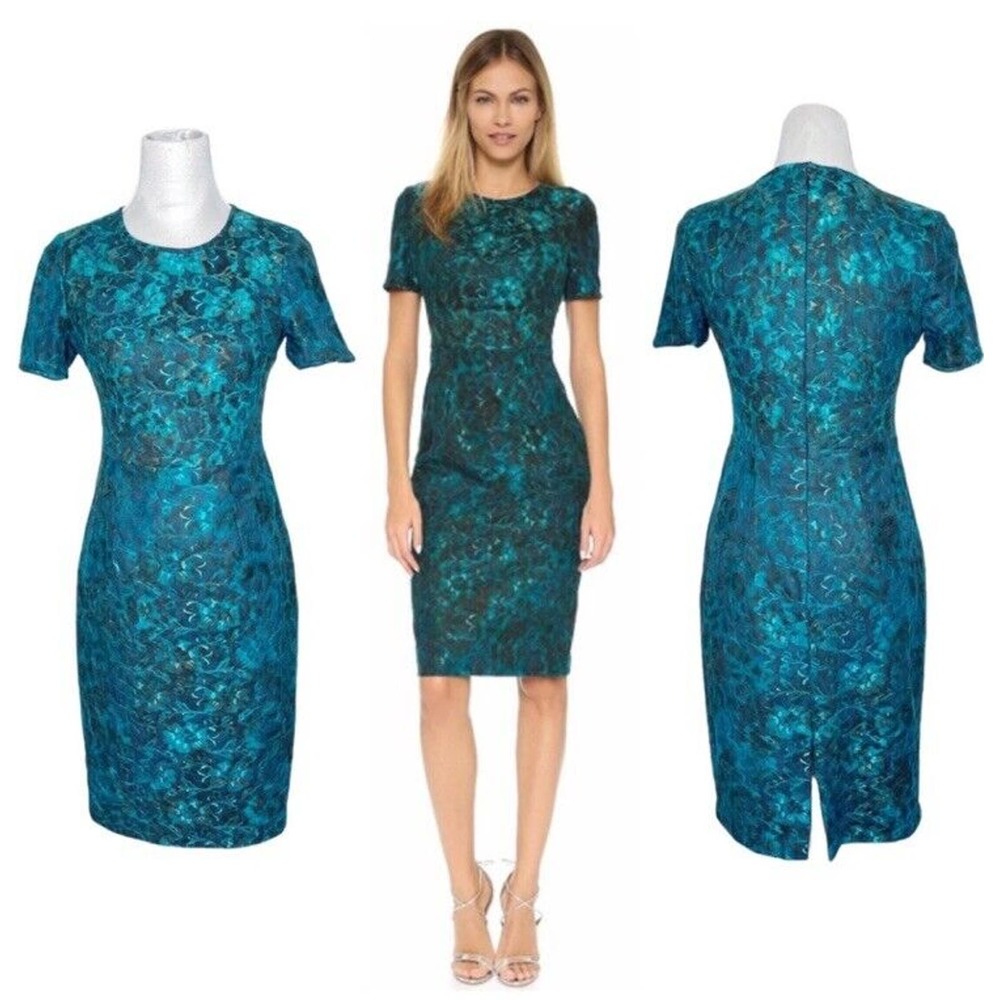 Black Halo Teal Mini Dress